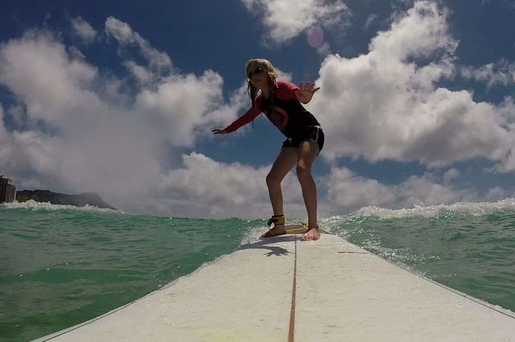 surfing in waikiki in hawaii in july