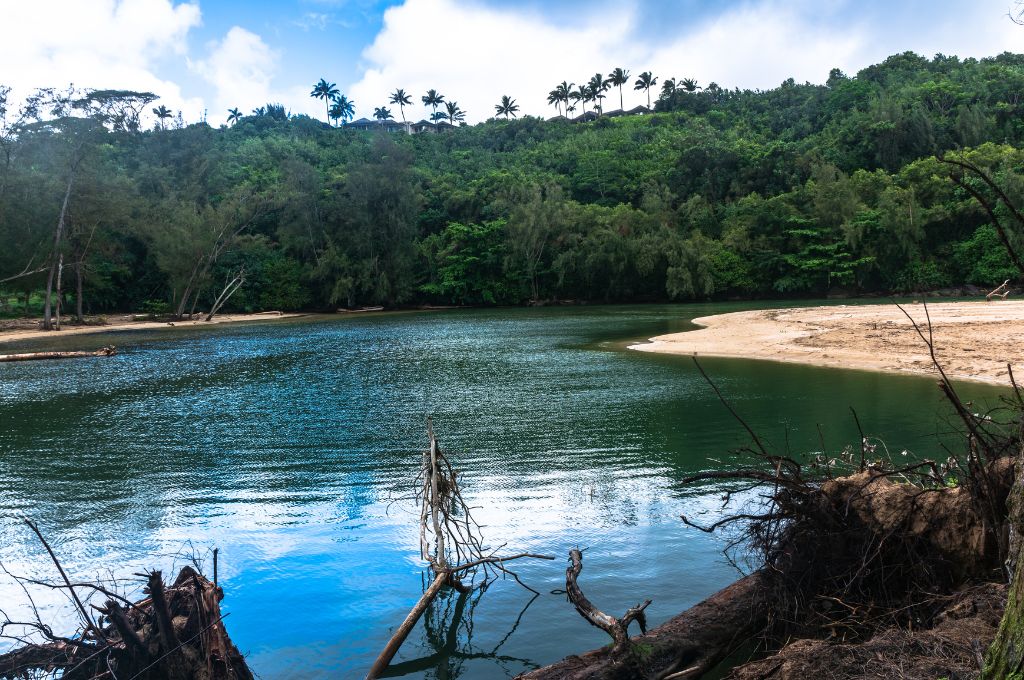 Kalihiwai Beach River