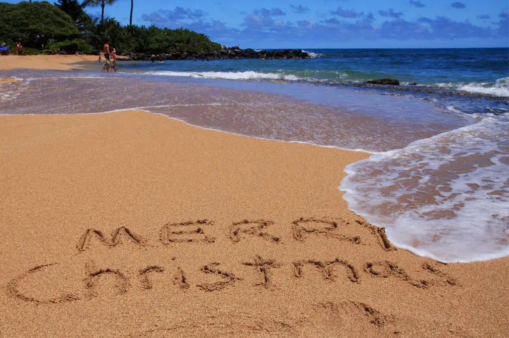 christmas in kauai - beach