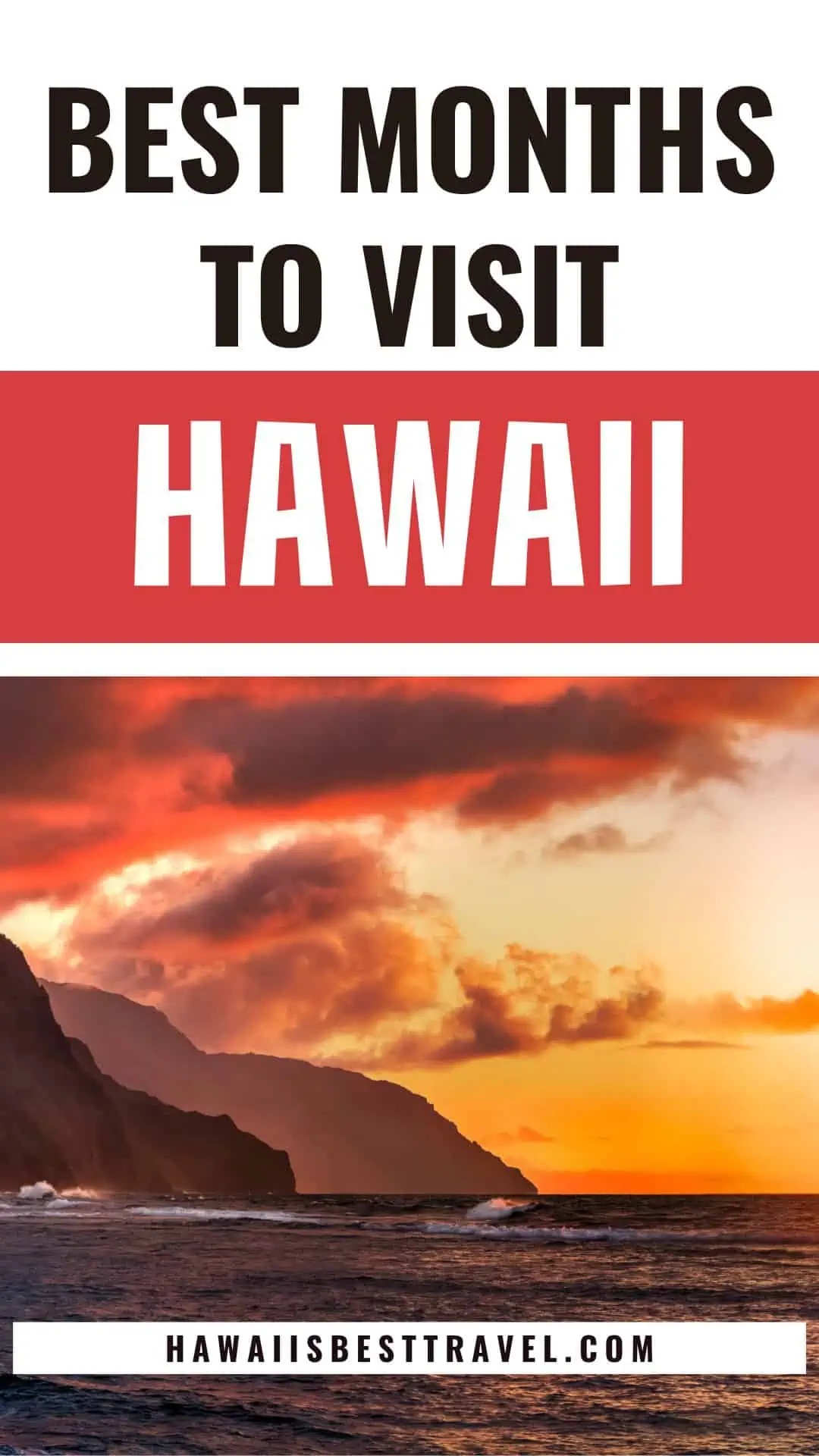 best months to visit hawaii - pin