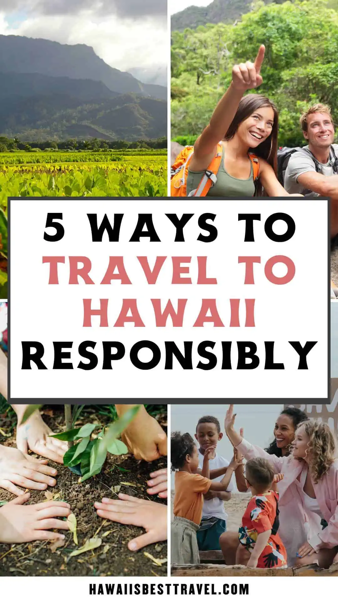 ways to travel to hawaii responsibly - pin