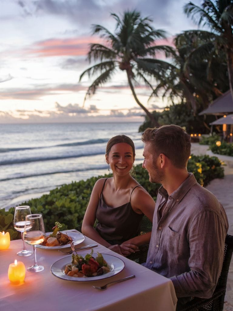 couple eating dinner