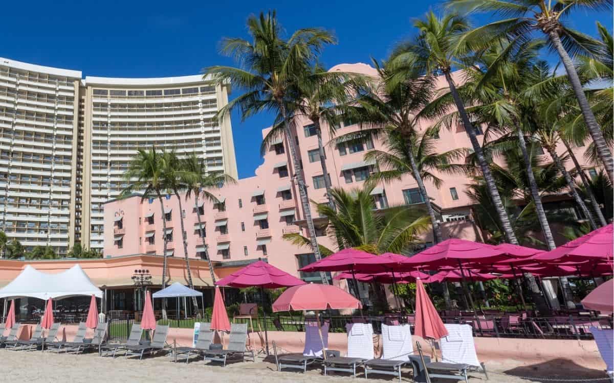 The Royal Hawaiian Mai Tai Bar on Waikiki Beach
